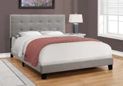 Grand lit en tissu avec tête de lit (60") - Monarch