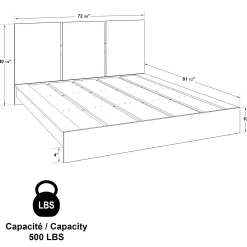 Grand lit plateforme (60