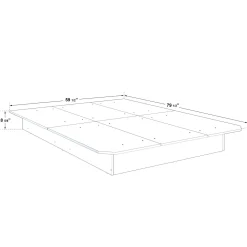 Grand lit plateforme (60