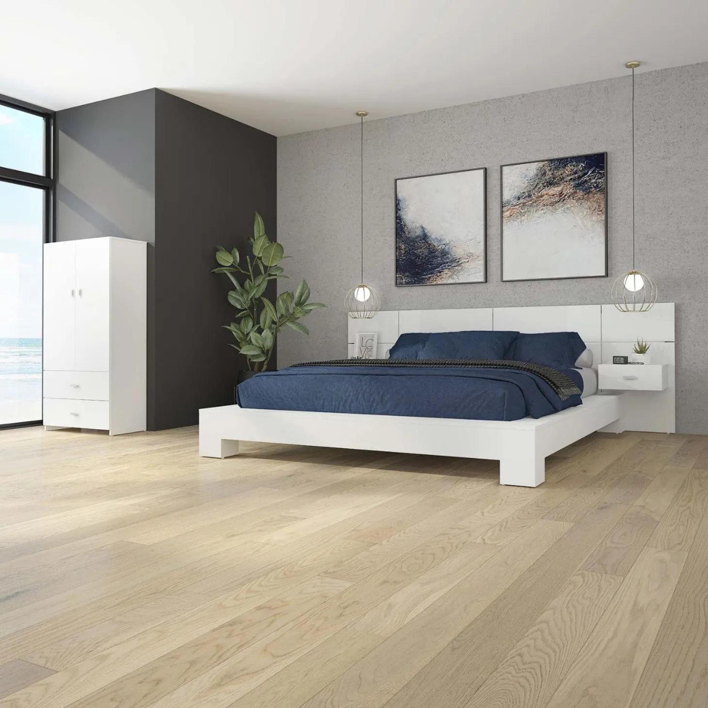 Grand lit plateforme (60'')
