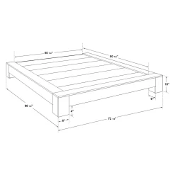 Grand lit plateforme (60