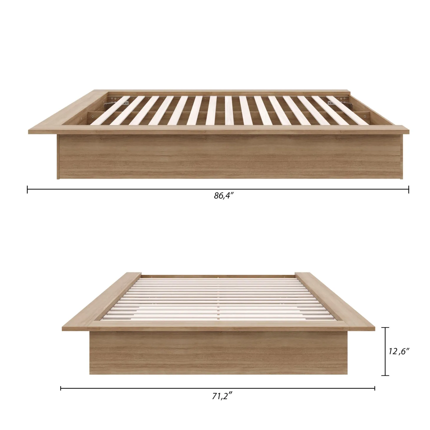 Grand lit plateforme (60") - Nexera