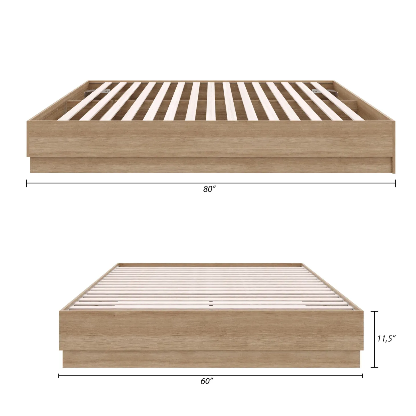 Grand lit plateforme (60") - Nexera