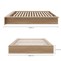 Grand lit plateforme (60
