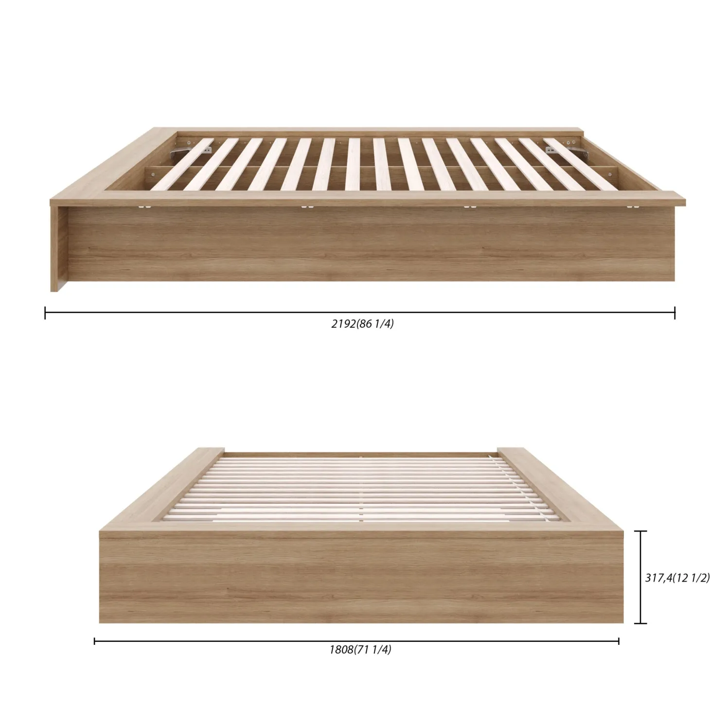 Grand lit plateforme (60") - Nexera