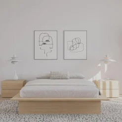 Grand lit plateforme (60