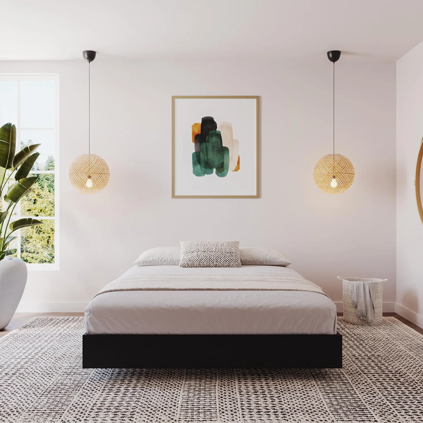 Grand lit plateforme (60") - Nexera