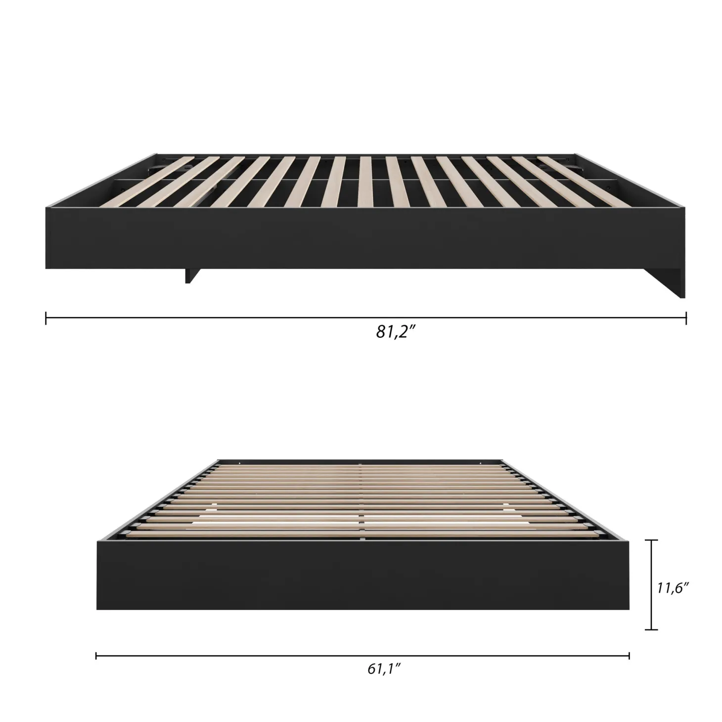 Grand lit plateforme (60") - Nexera