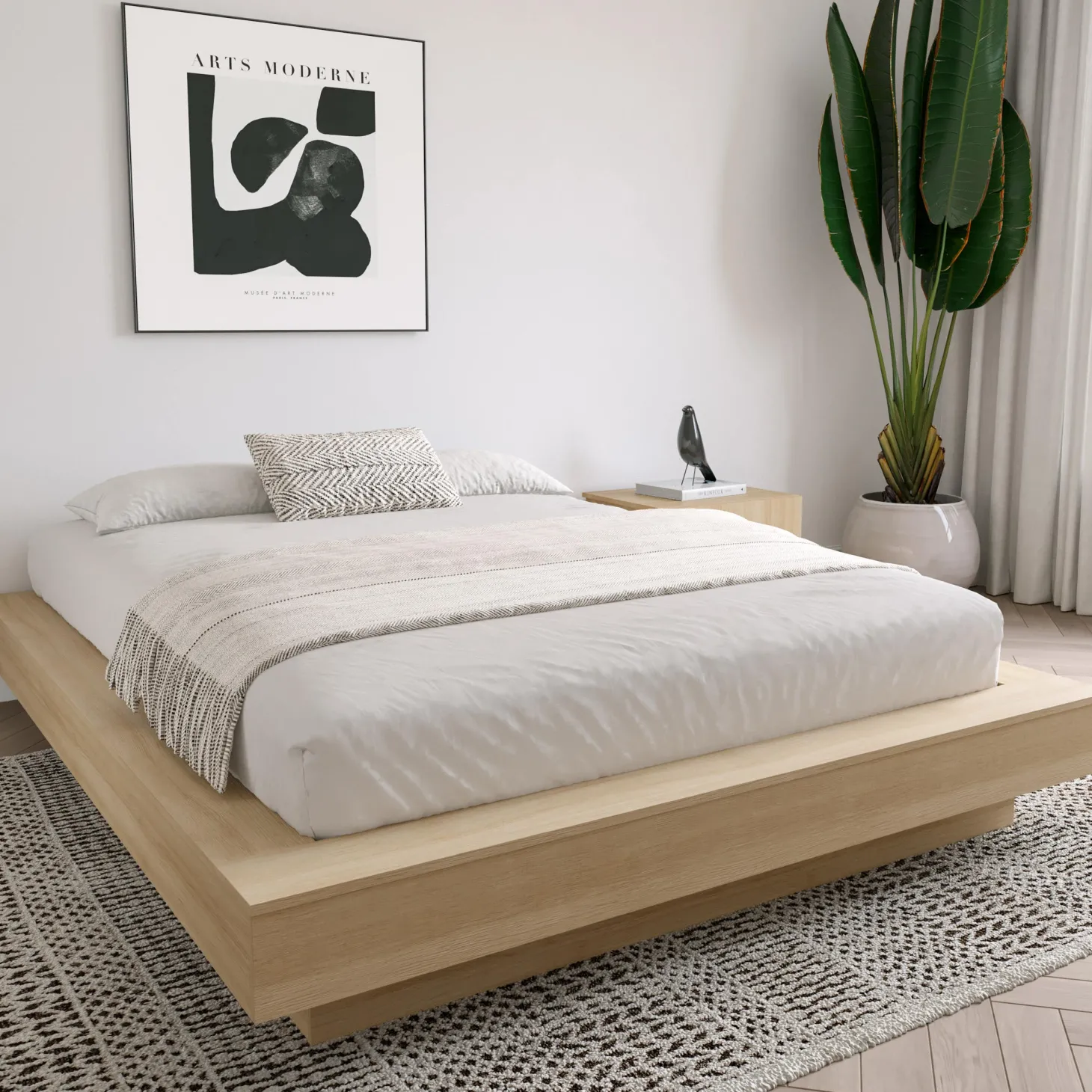 Grand lit plateforme (60") - Nexera