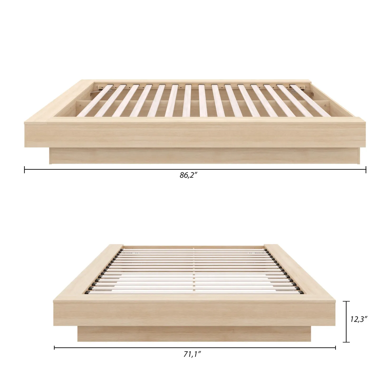 Grand lit plateforme (60") - Nexera