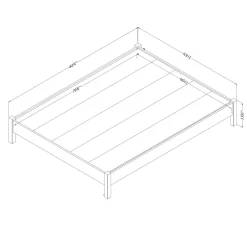 Grand lit plateforme (60