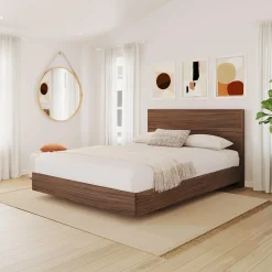 Grand lit plateforme avec tête de lit (60