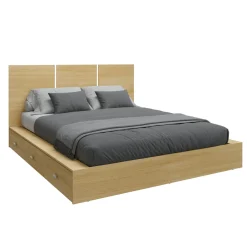 Grand lit plateforme avec tête de lit (60'')