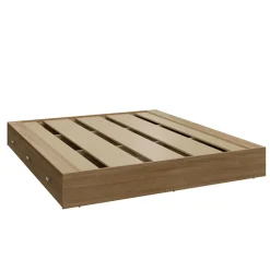 Grand lit plateforme avec rangement 6 tiroirs (60'')