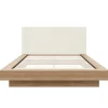Grand lit plateforme en tissu avec tête de lit (60") - Nexera