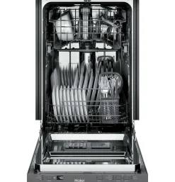 HAIER Lave-vaisselle 18 po Encastré Acier inoxydable 18