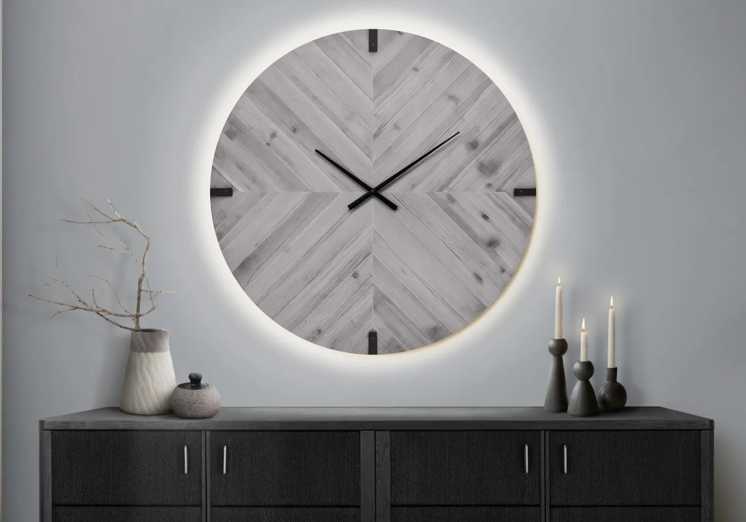 Horloge murale avec lumière del 30"