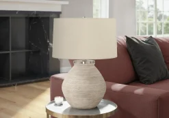 Lampe de table 25"H en béton