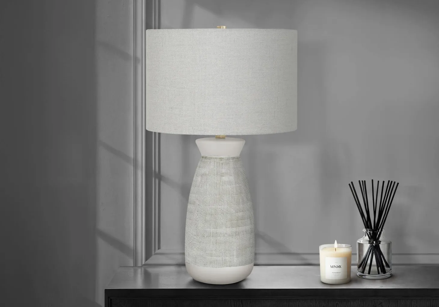Lampe de table 27"H en céramique
