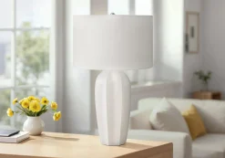 Lampe de table 27"H en céramique