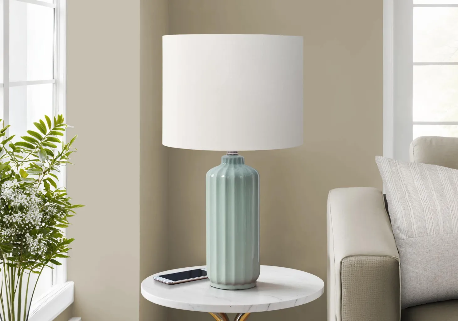 Lampe de table 23"H en céramique