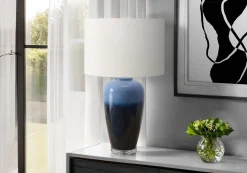 Lampe de table 29"H en céramique
