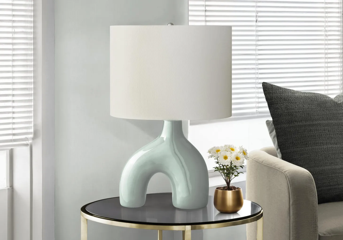 Lampe de table 25"H en céramique