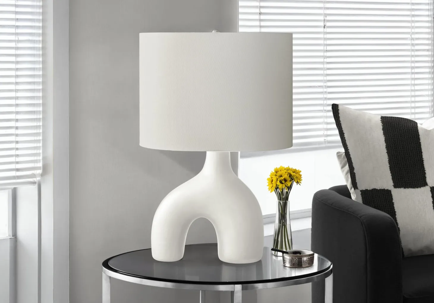Lampe de table 25"H en céramique