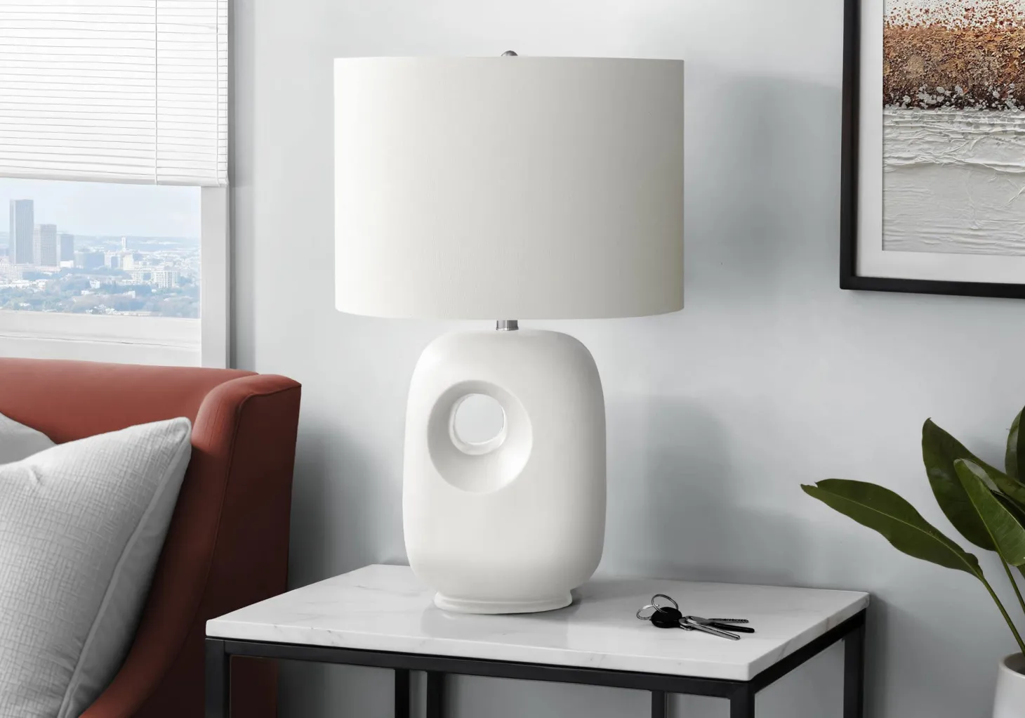 Lampe de table 26"H en céramique