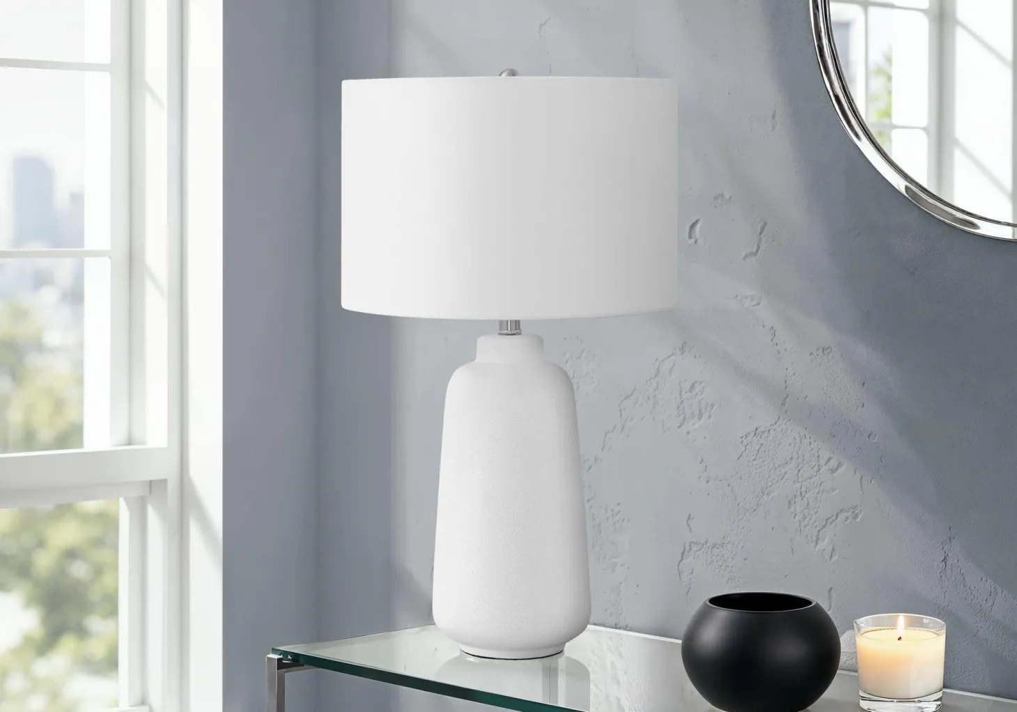 Lampe de table 26"H en céramique