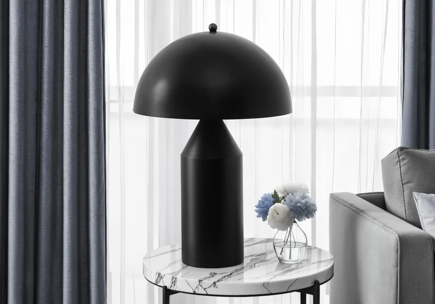 Lampe de table 23"H en métal