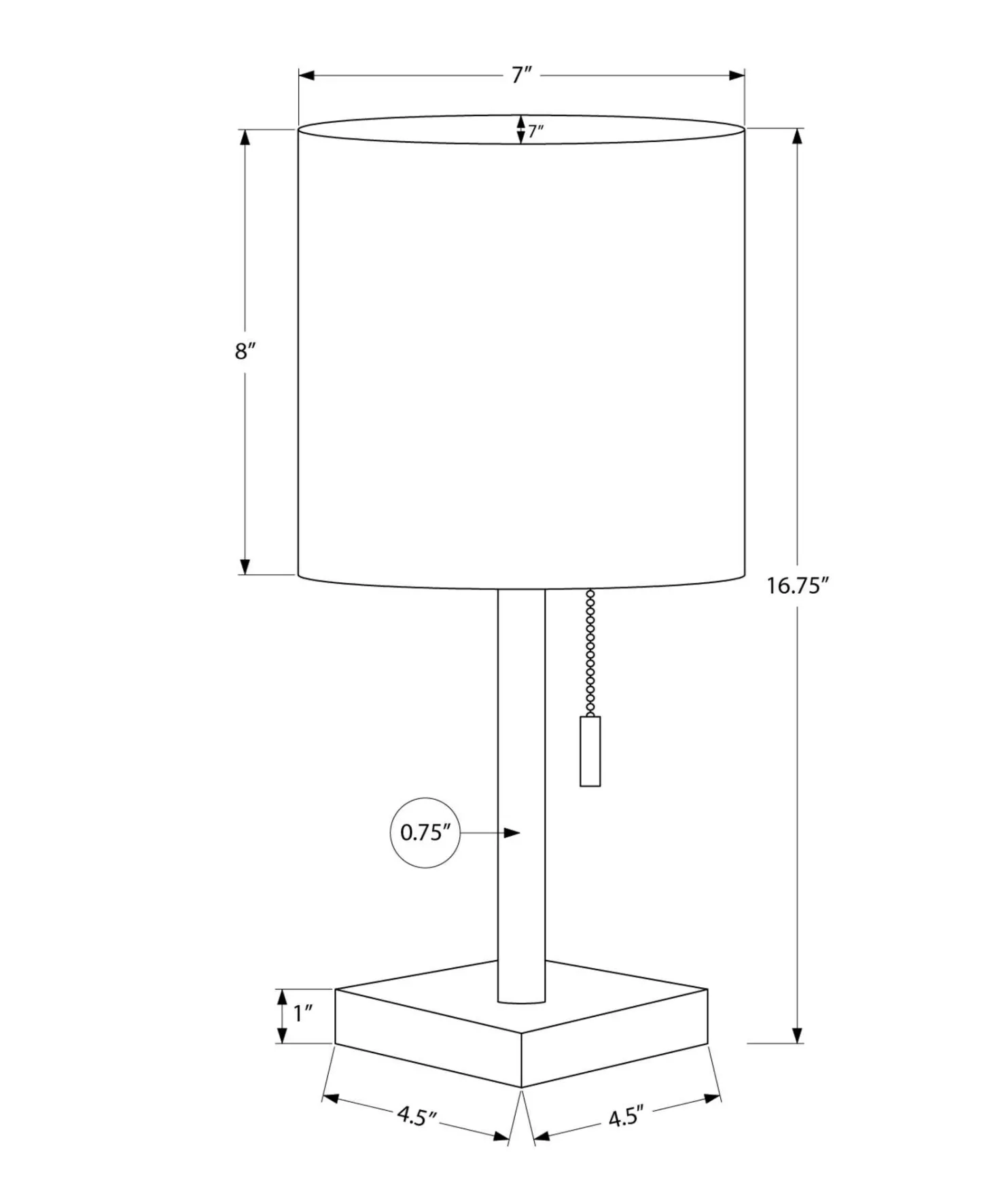lampe de table 17"H en métal avec ports usb (bte de 2)