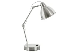 Lampe de table 17"H en métal avec ports usb