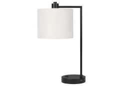 Lampe de table 19"H en métal avec ports usb