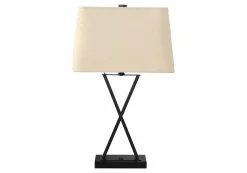 Lampe de table 25"H en métal avec ports usb