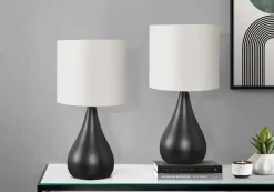 lampe de table 18"H en métal (bte de 2)