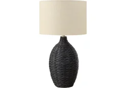 Lampe de table 30"H en rotin