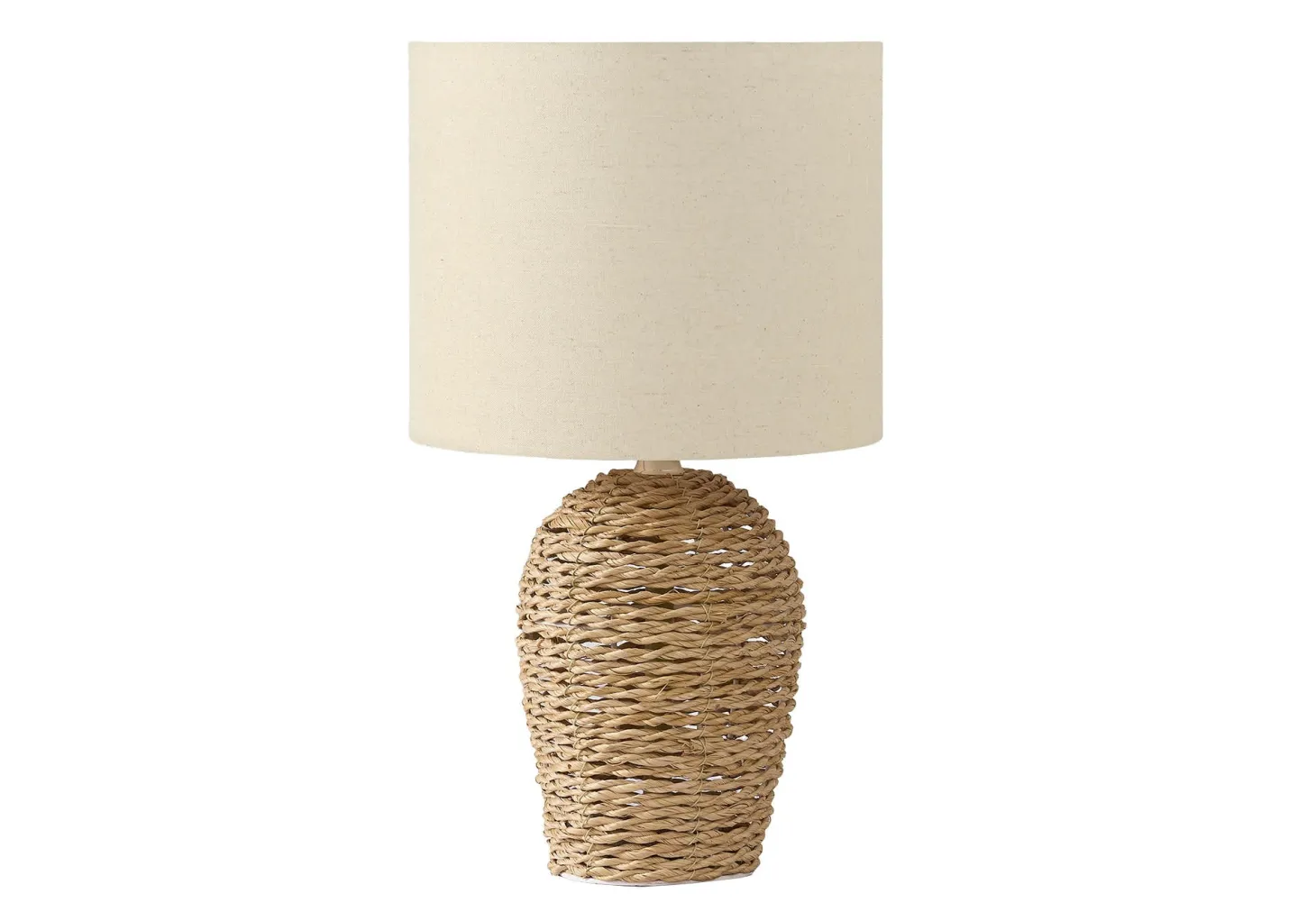 Lampe de table 17"H en rotin