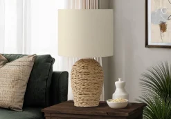 Lampe de table 17"H en rotin