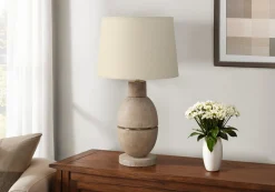 Lampe de table 25"H en résine