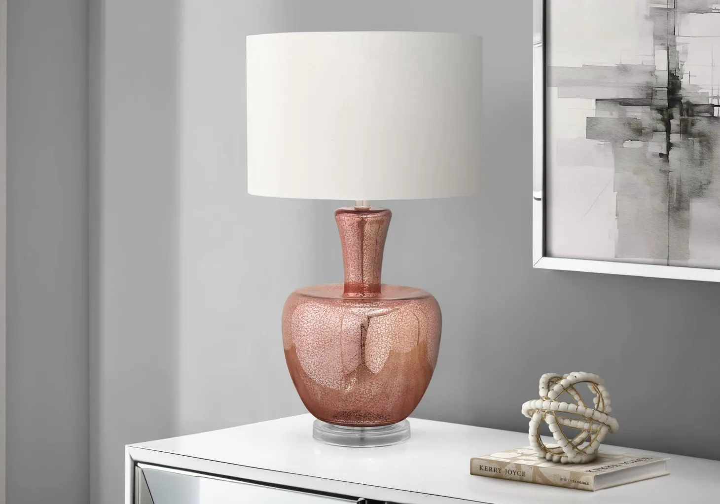 Lampe de table 26"H en verre