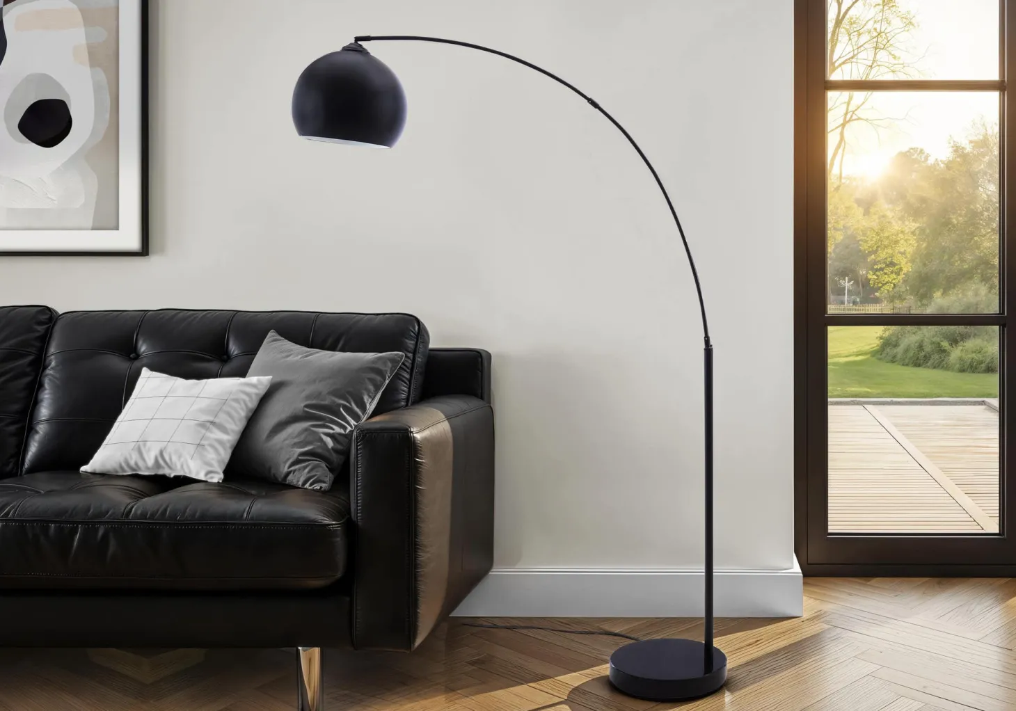 Lampe sur pied 74" en métal