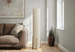 Lampe sur pied 50"H en aspect bois