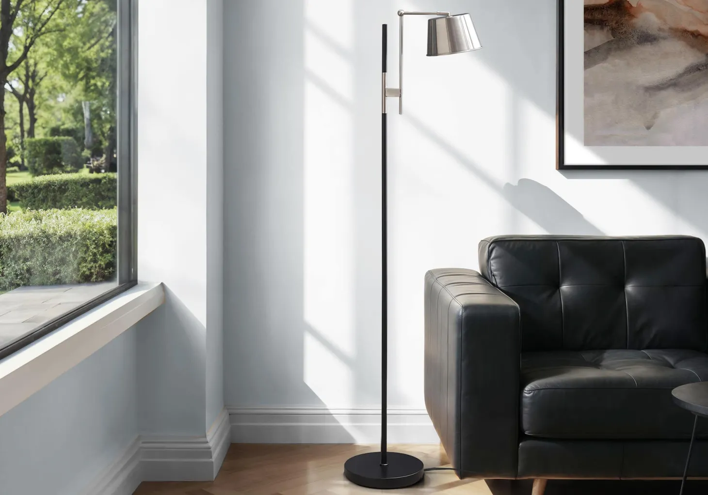 Lampe sur pied 65"H en métal