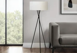 Lampe sur pied 62"H en métal
