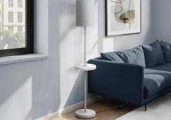 Lampe sur pied 62"H en métal avec port usb