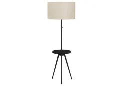 Lampe sur pied 63"H en métal avec ports usb