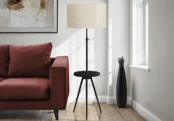 Lampe sur pied 63"H en métal avec ports usb
