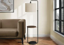 Lampe sur pied 67"H en métal avec ports usb