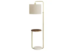 Lampe sur pied 67"H en métal avec ports usb